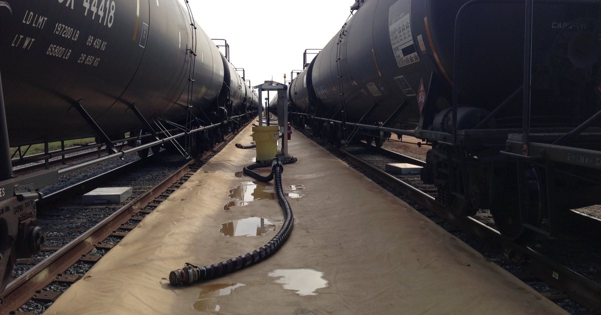 Railroad secondary containment liner between tank cars